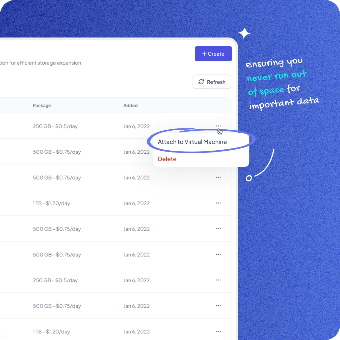 Ifvirty UI Design - Attach  to your Virtual Machine